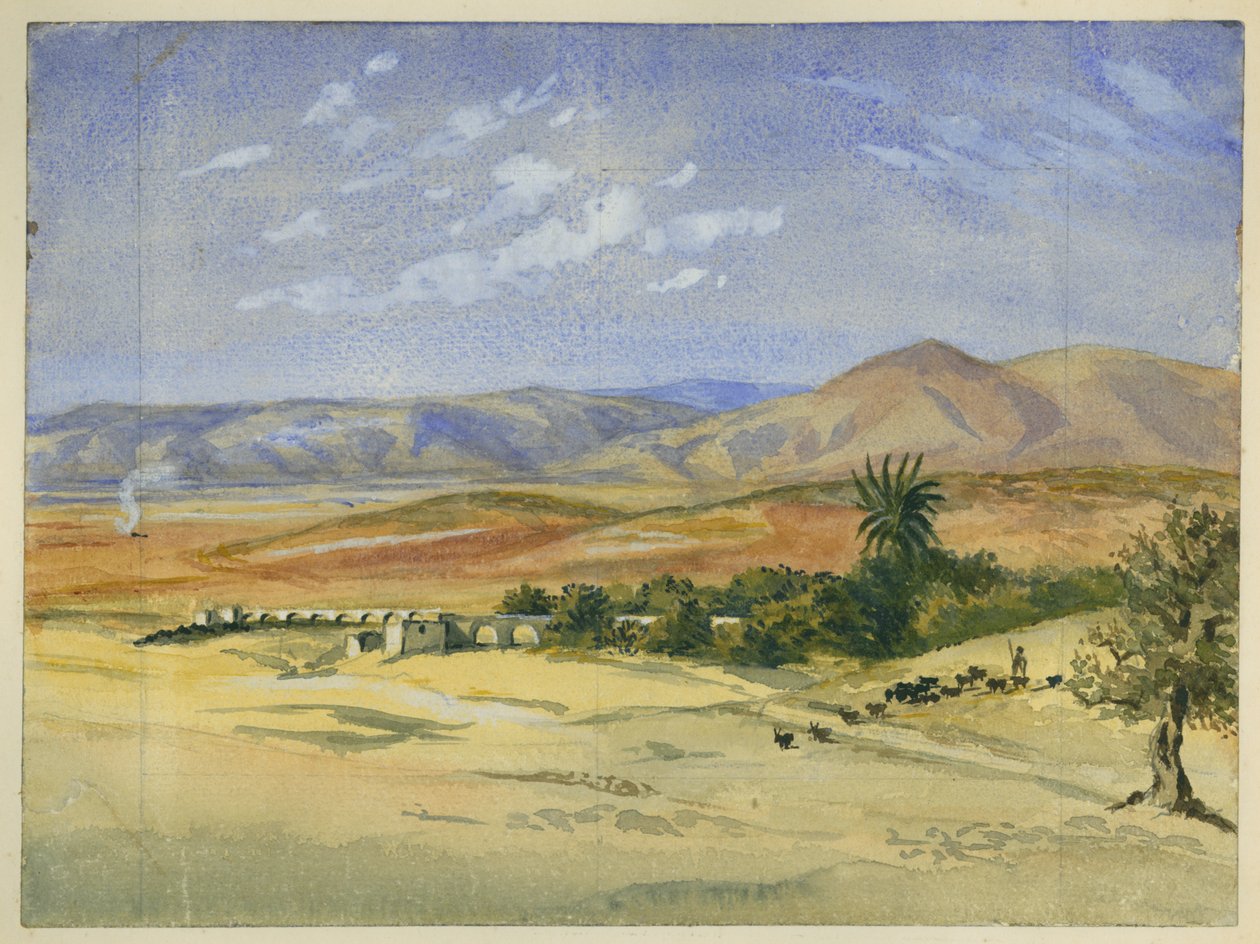 Ruiniertes Aquädukt bei Jenin von Claude Conder