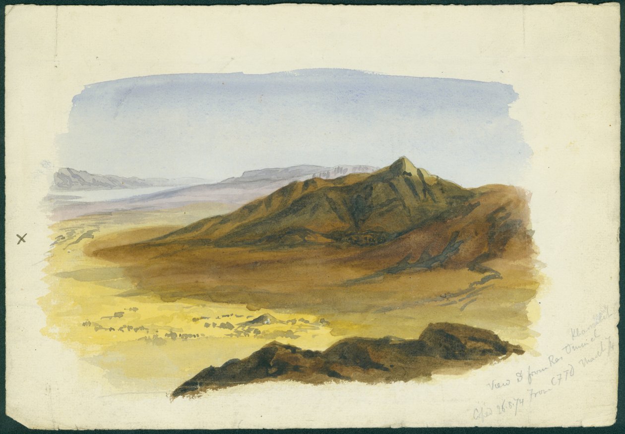 Blick auf das Jordantal nach Süden, 1874 von Claude Conder