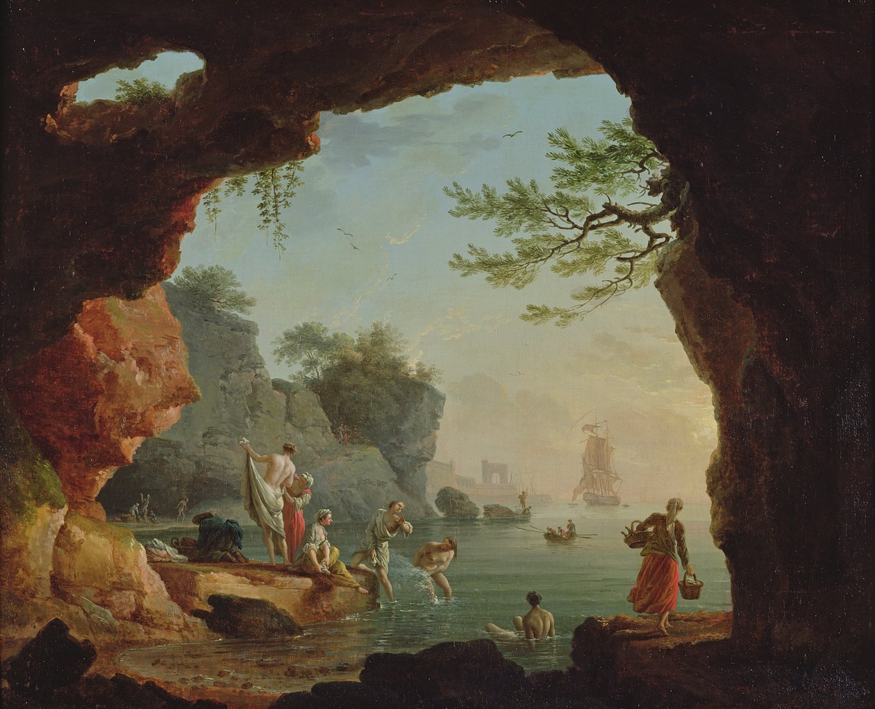 Die Badenden von Claude Joseph Vernet
