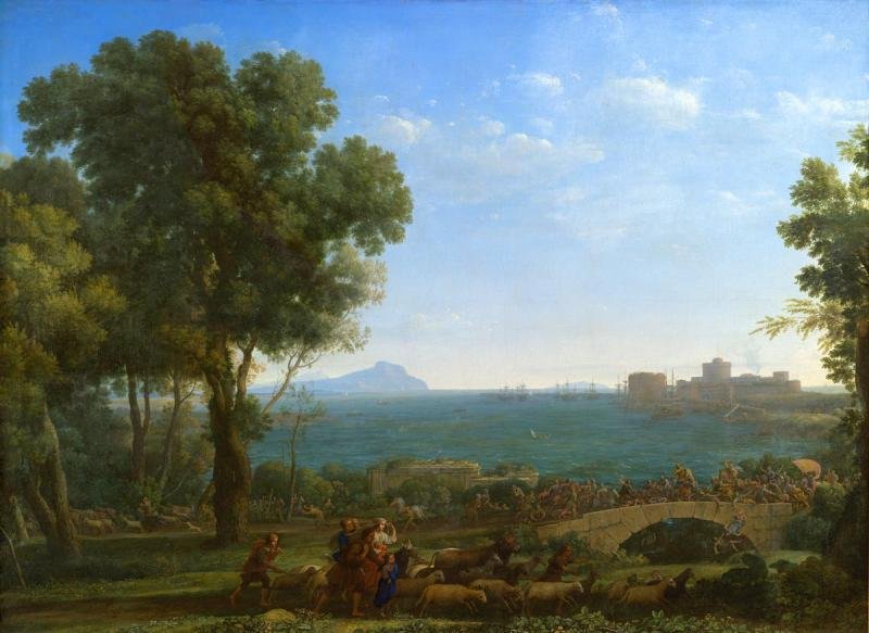 Schlacht auf der Brücke von Claude Lorrain