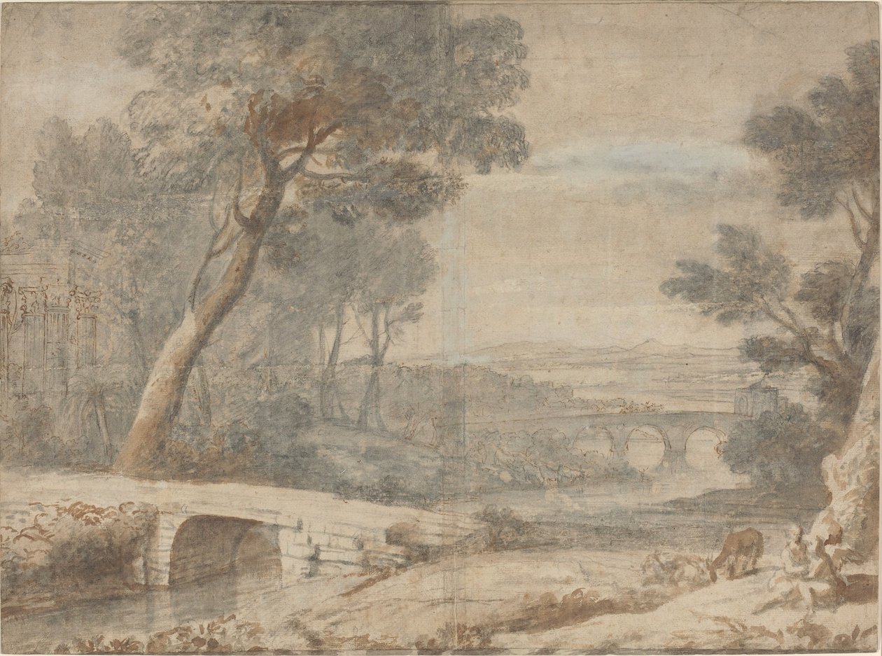 Die Rast auf der Flucht nach Ägypten (Ende 17. Jahrhundert) von Claude Lorrain