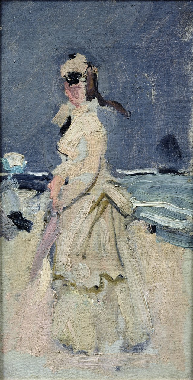Camille am Strand, 1870-71 von Claude Monet