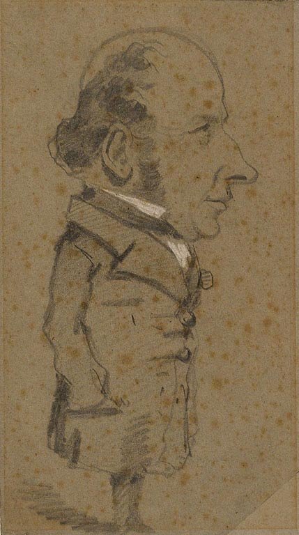 Karikatur eines Mannes von Claude Monet