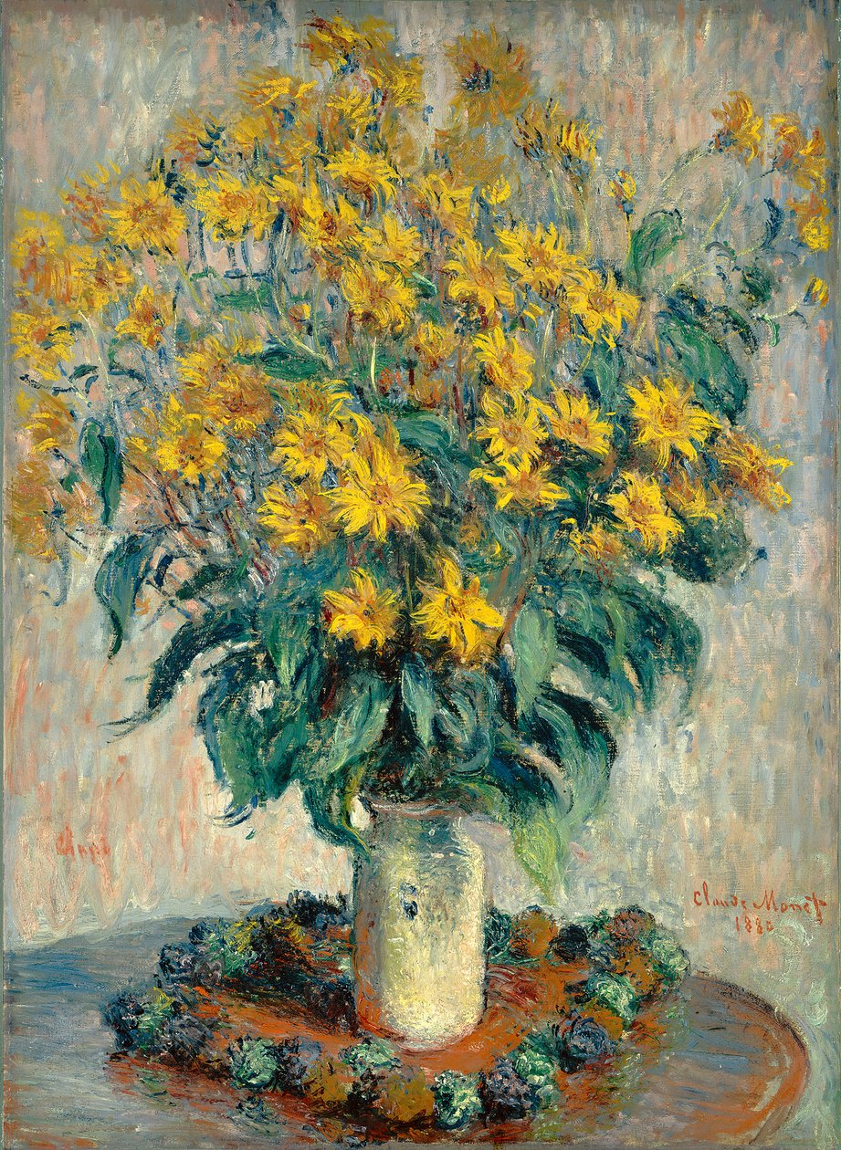 Topinambur-Blumen, 1880 von Claude Monet