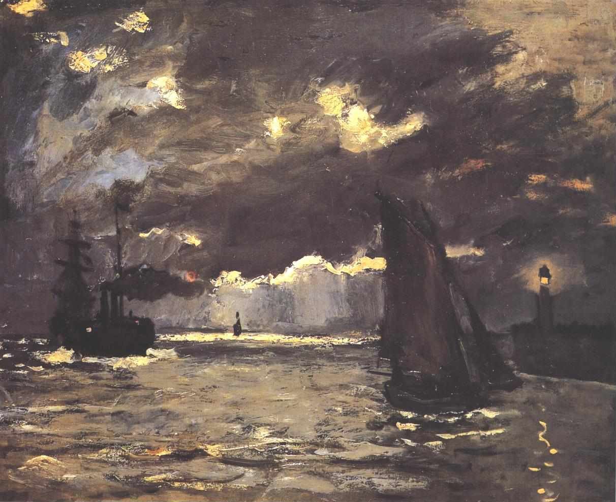 Seelandschaft Nachteffekt von Claude Monet