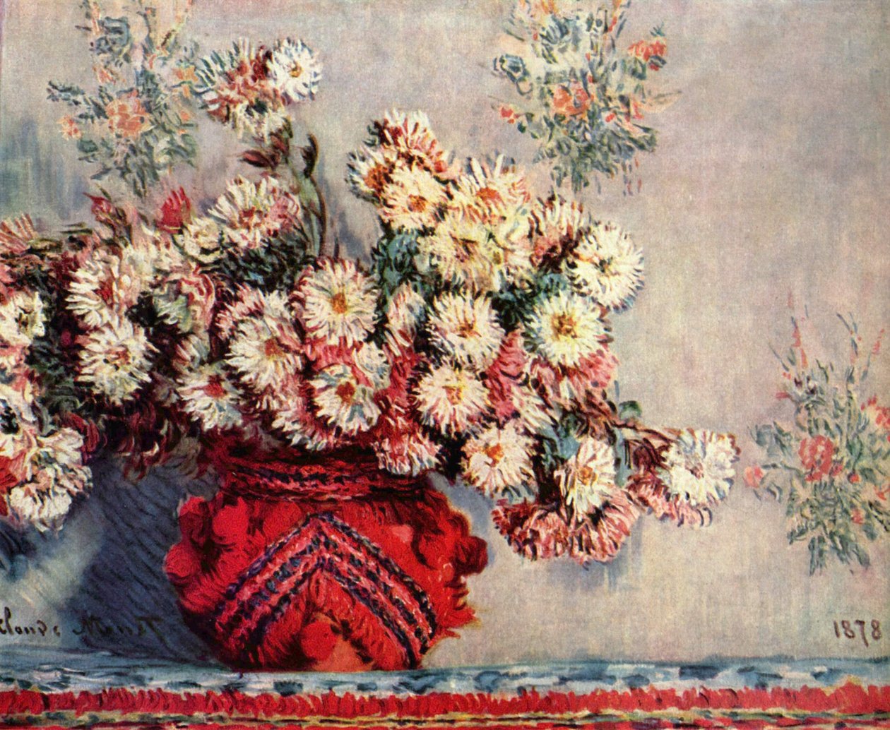 Stilleben mit Chrysanthemen von Claude Monet