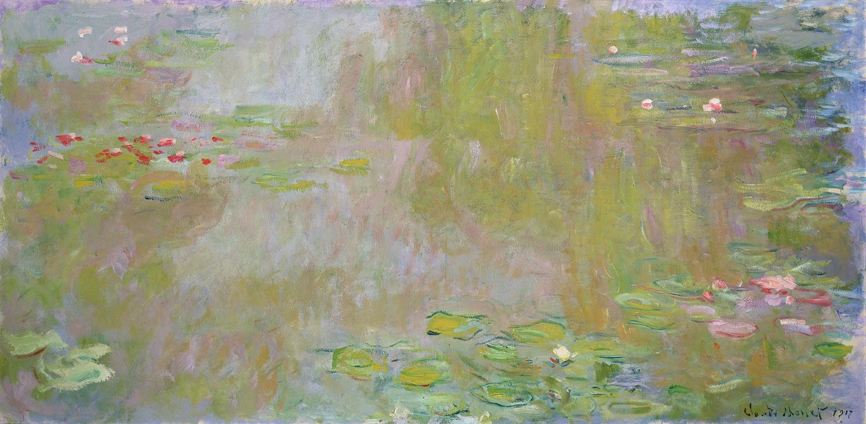 Seerosen in Giverny, 1917 von Claude Monet
