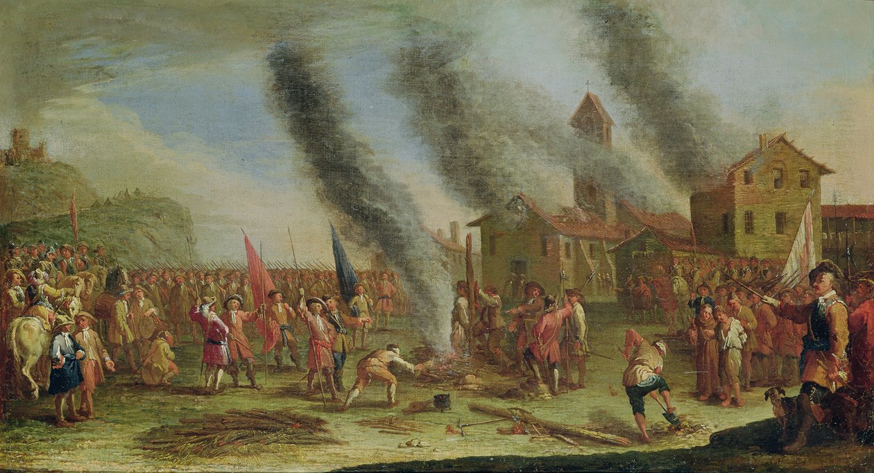 Das Elend des Krieges. Der Scheiterhaufen von Claude Callot