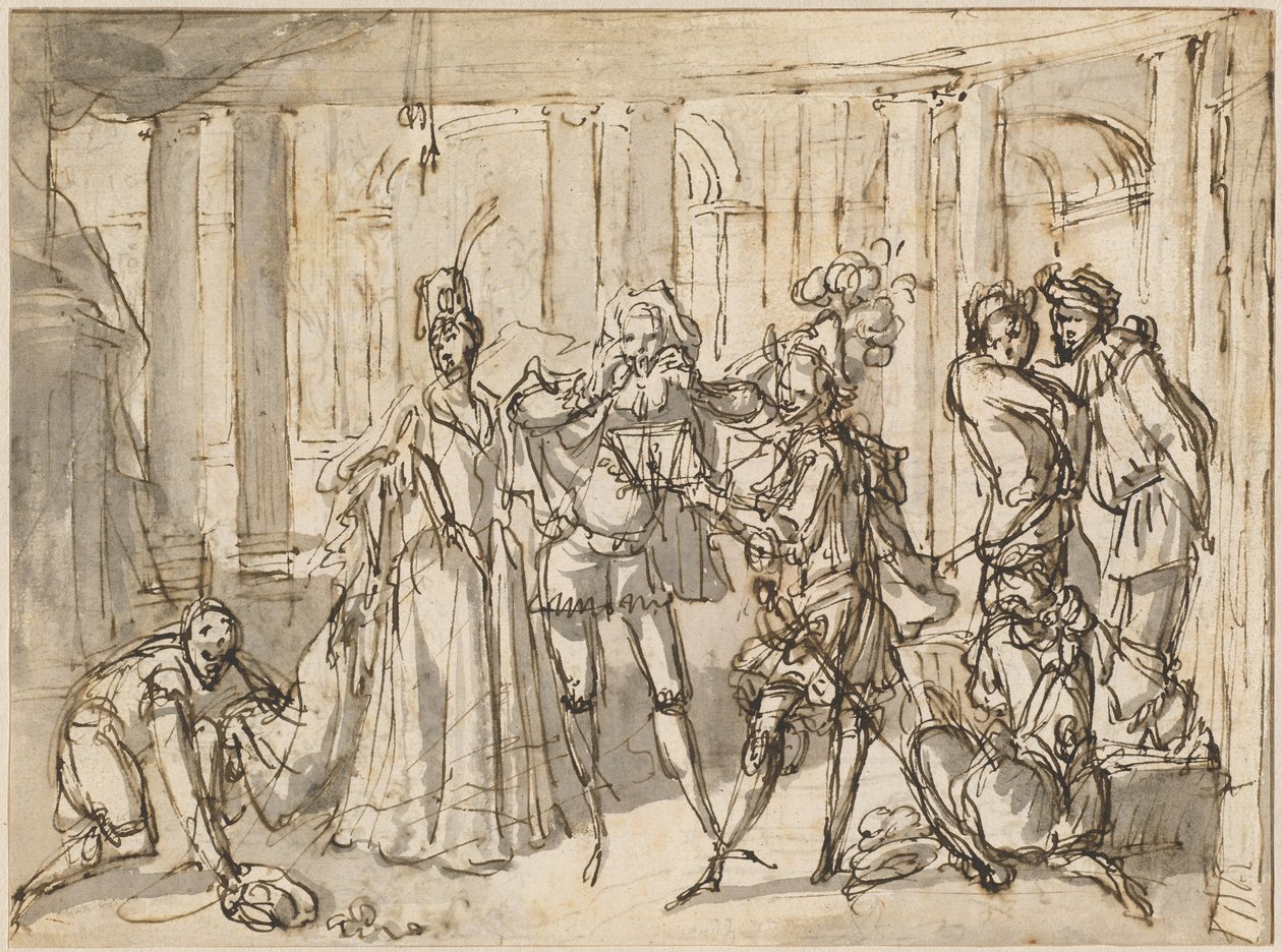 Eine Aufführung der Commedia dell
