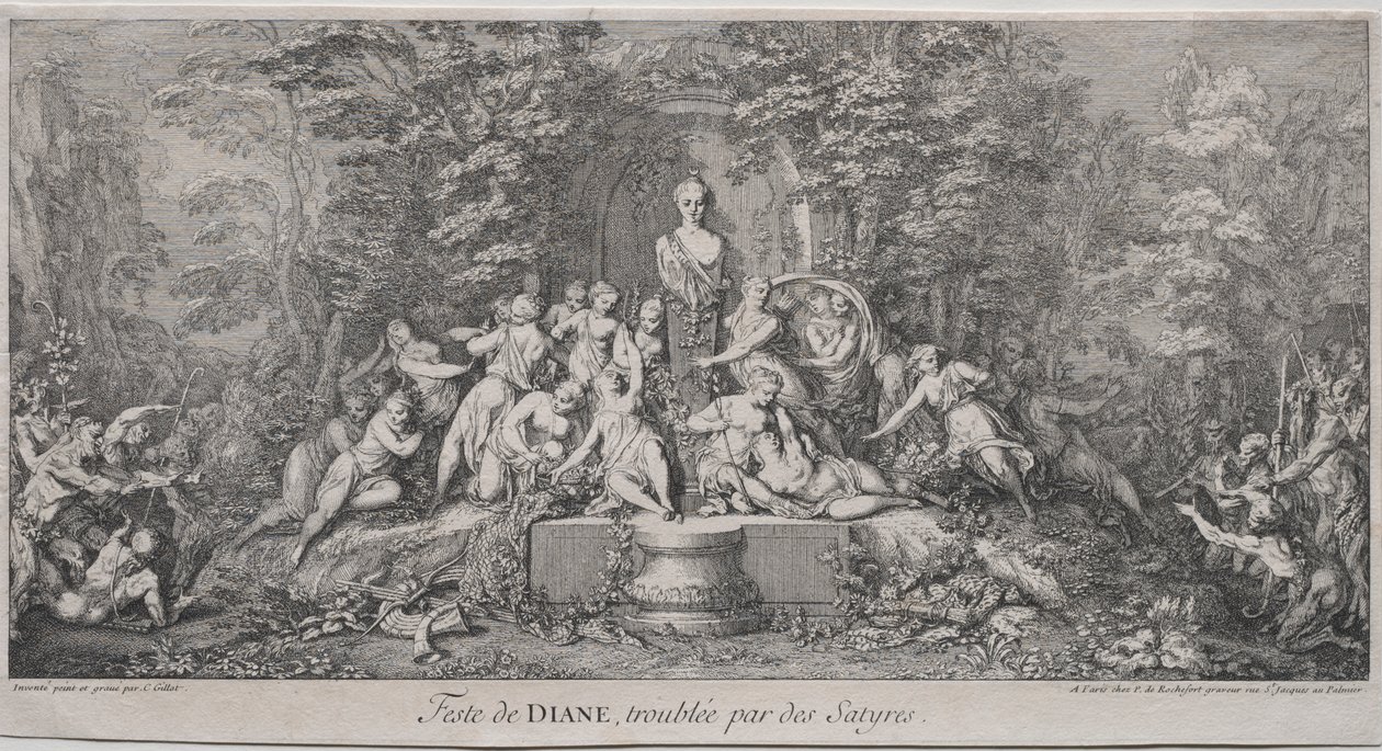 Die vier Feste: Fest der Diana von Claude Gillot