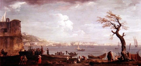 Bucht von Neapel von Süden von Claude Joseph Vernet