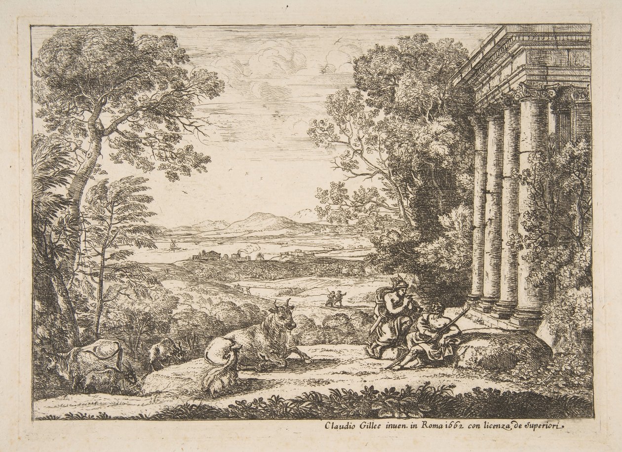 Merkur und Argus, 1662 von Claude Lorrain