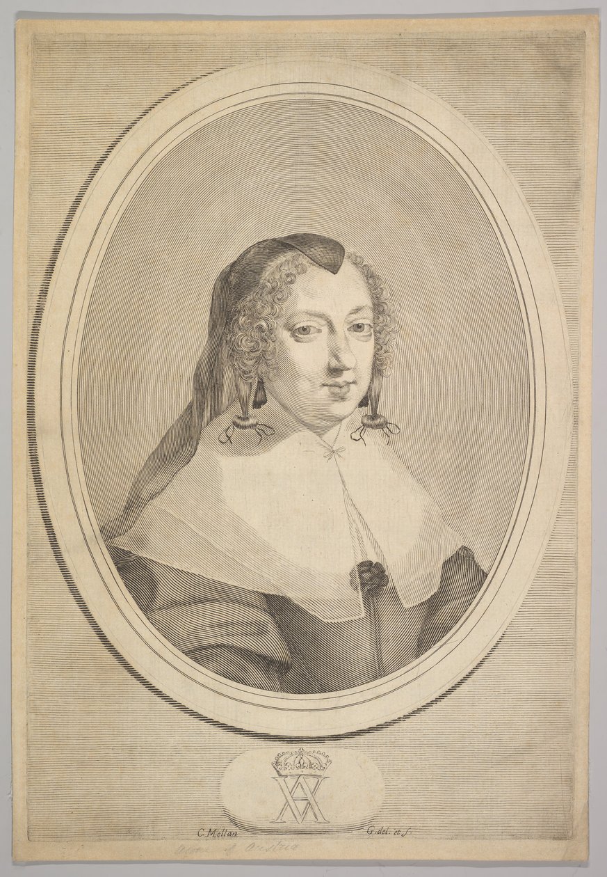 Anna von Österreich von Claude Mellan