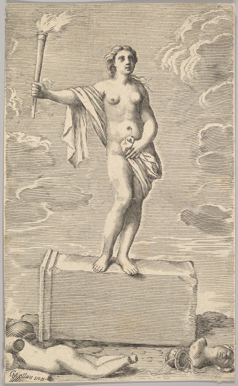 Weibliche Figur von Claude Mellan