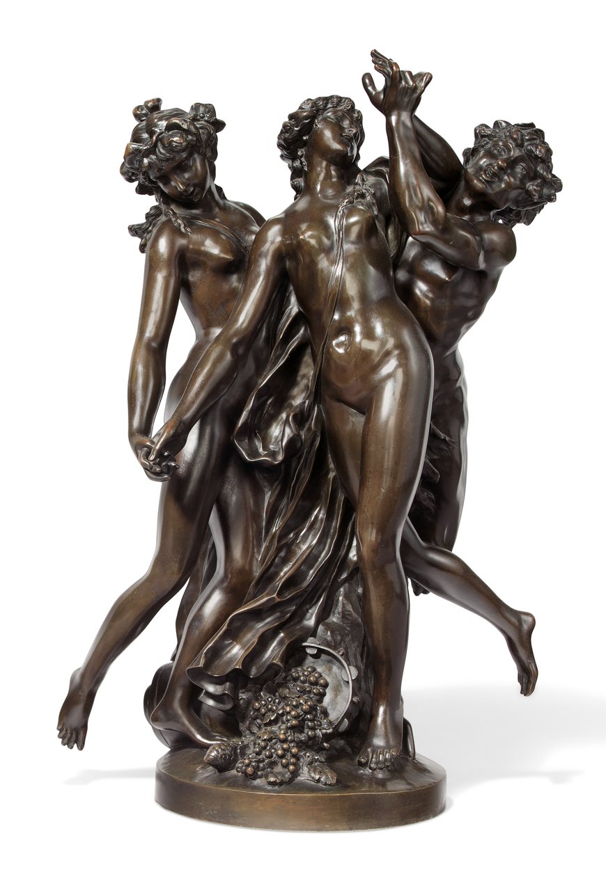 Die drei Grazien, ca. 1860 (Bronze) von Claude Michel (after) Clodion