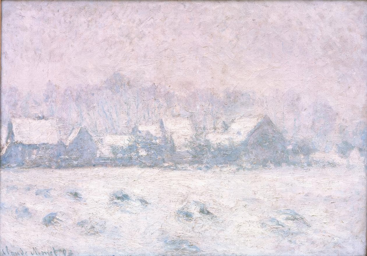 Effet de neige à Giverny (Schnee in Giverny) von Claude Monet