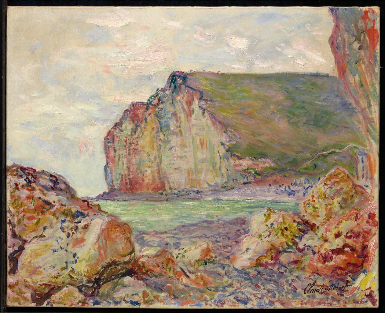 Klippen von Petites-Dalles, 1884 von Claude Monet