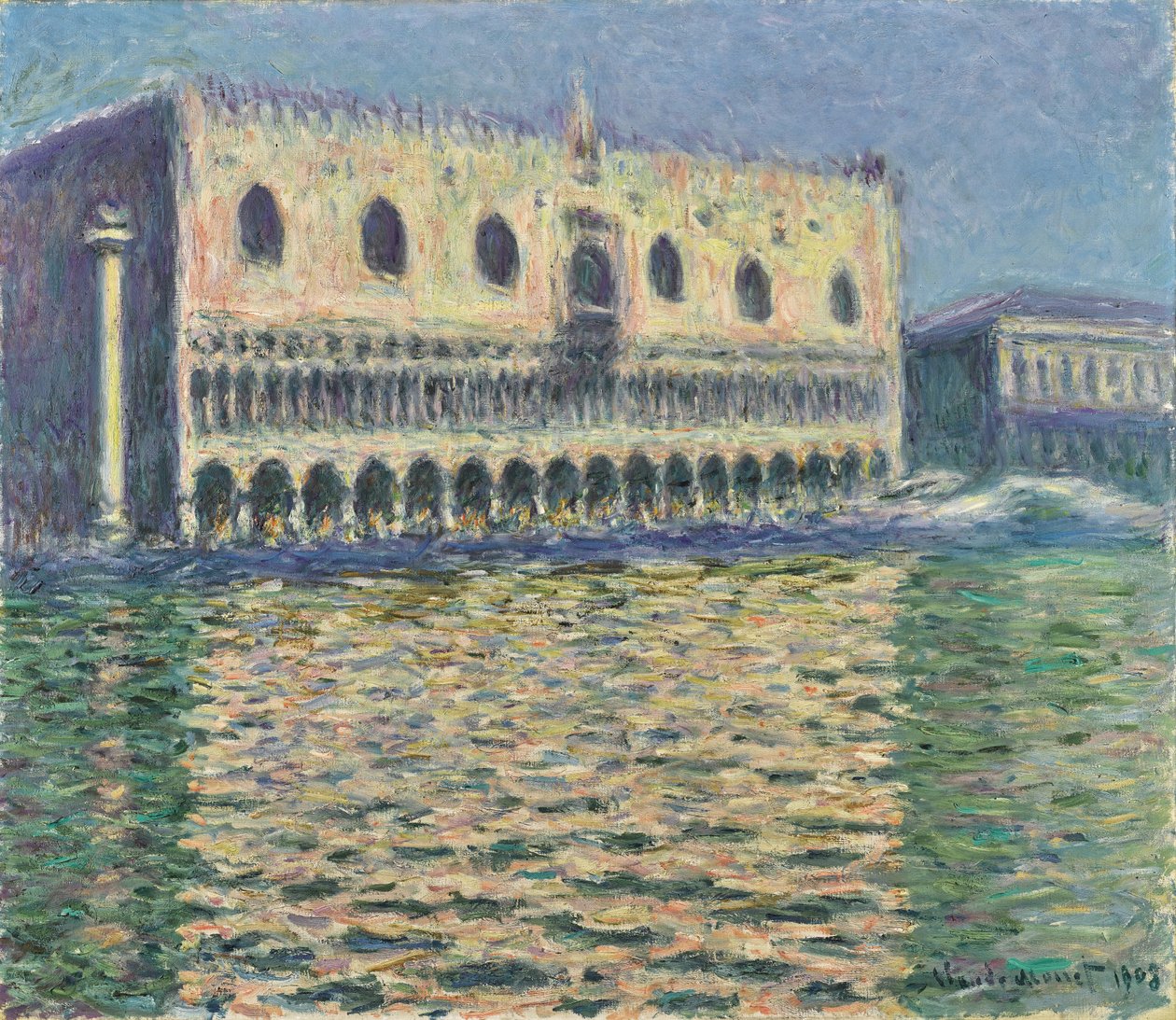 Der Dogenpalast in Venedig von Claude Monet