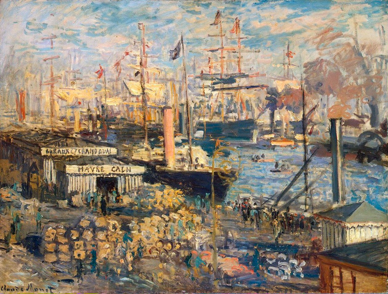 Grand Quai in Havre, 1872 von Claude Monet