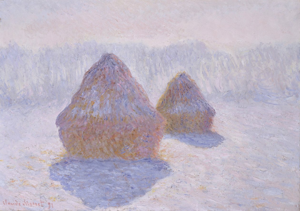 Heuhaufen (Schnee- und Sonneffekt) von Claude Monet