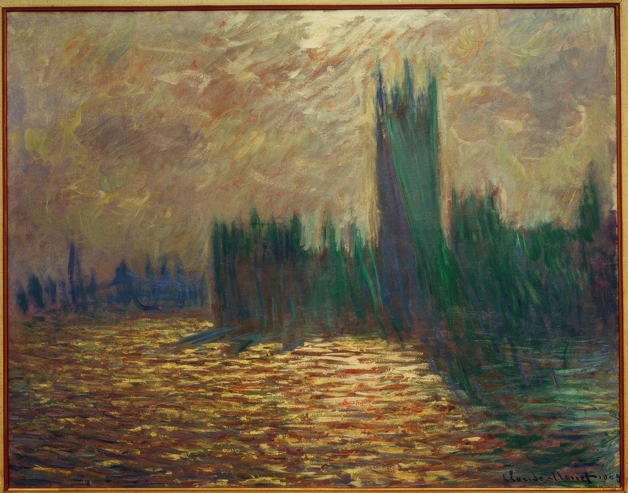 Das Parlament, Reflexionen auf der Themse von Claude Monet