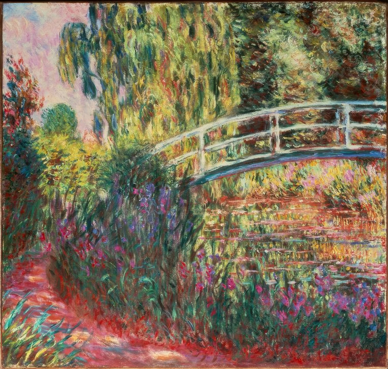 Die japanische Brücke von Claude Monet