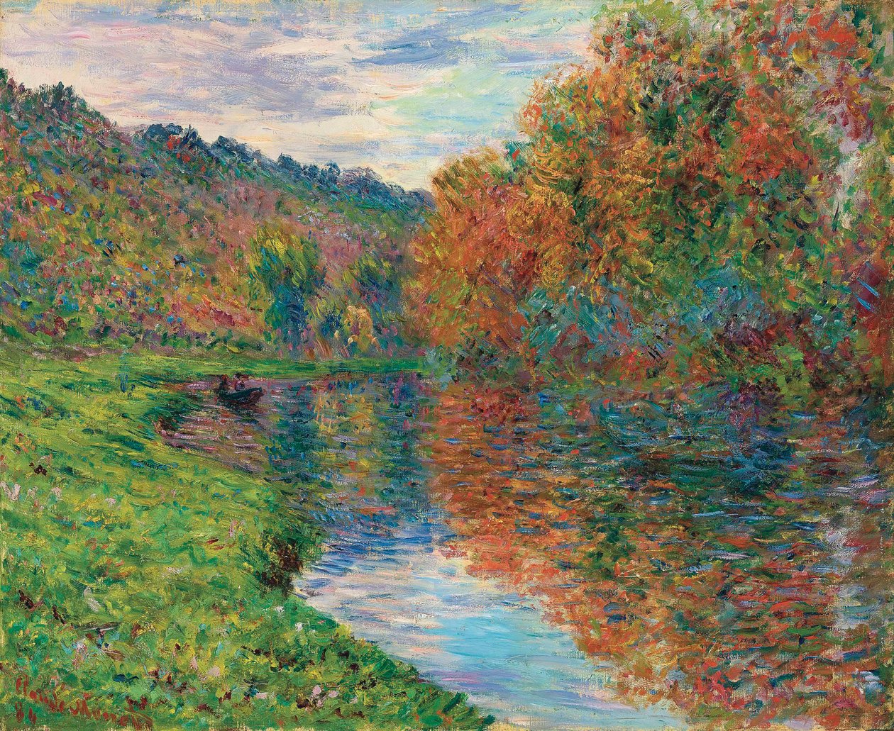 Le bras de Jeufosse, Herbst von Claude Monet