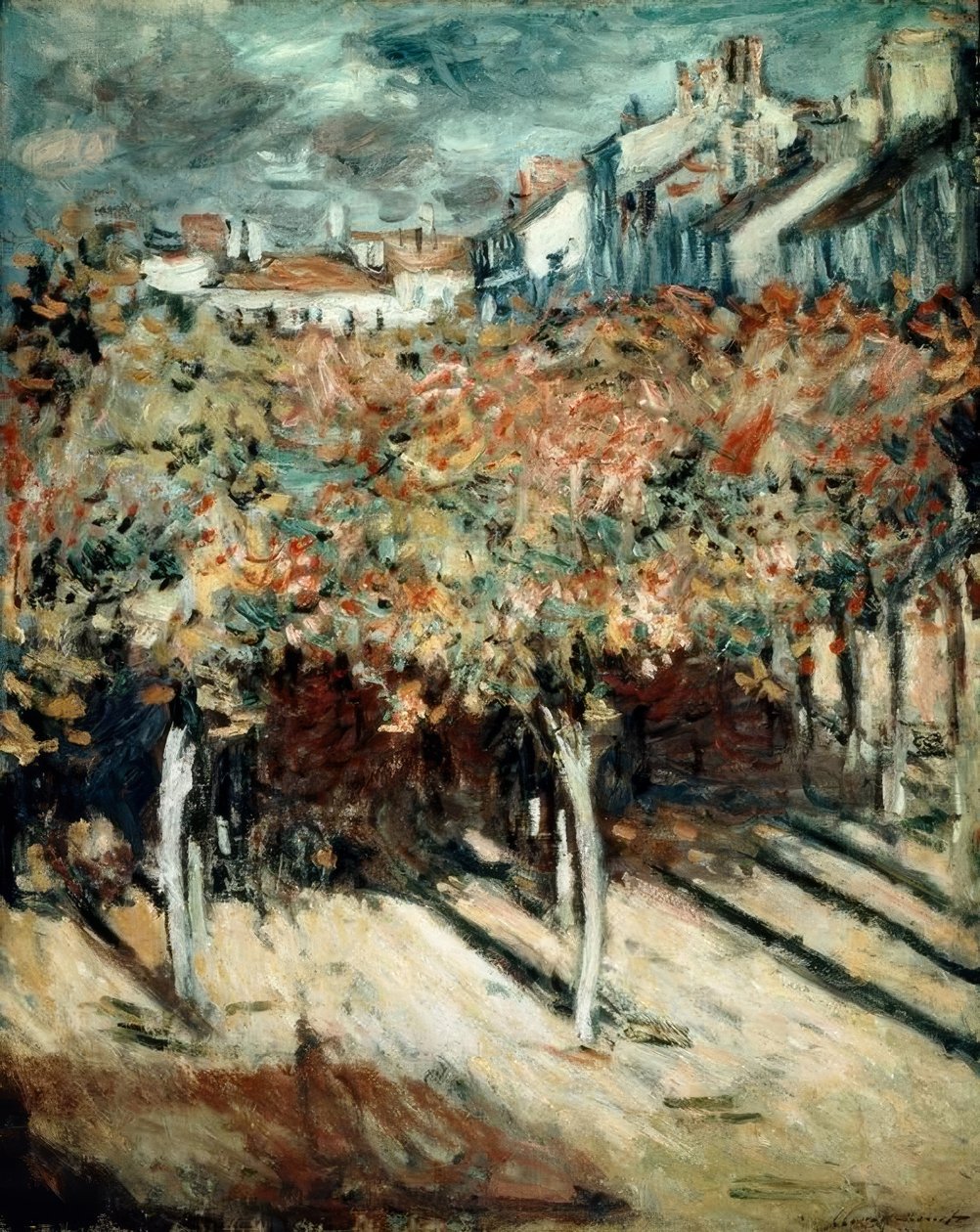 Die Linden in Poissy von Claude Monet