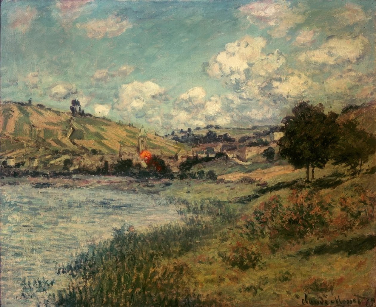 Landschaft, Vétheuil von Claude Monet