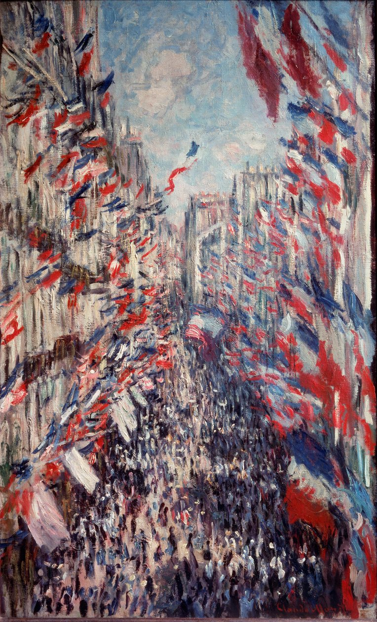 Rue Montorgueil in Paris von Claude Monet