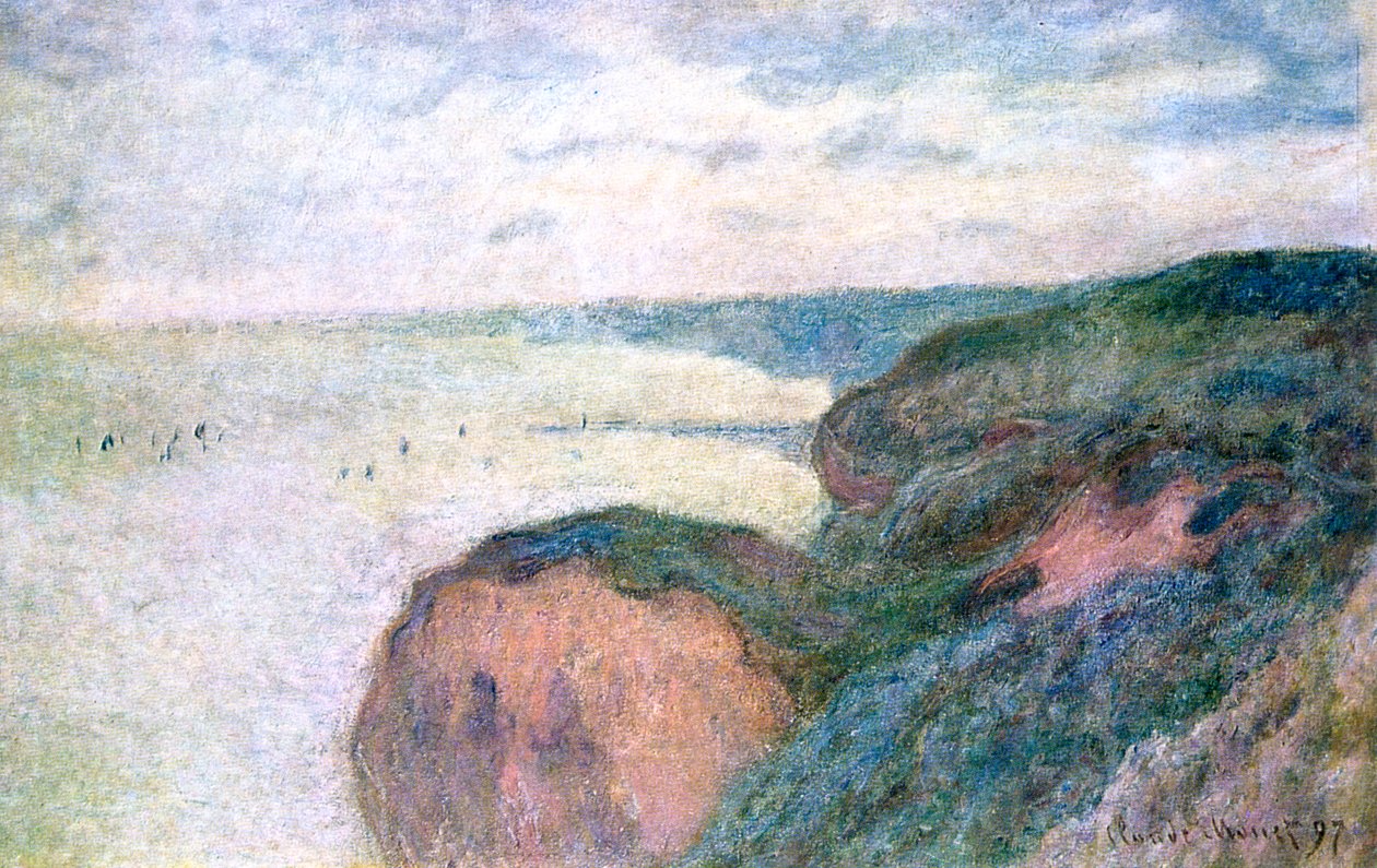 Steile Klippen bei Dieppe, 1897 von Claude Monet