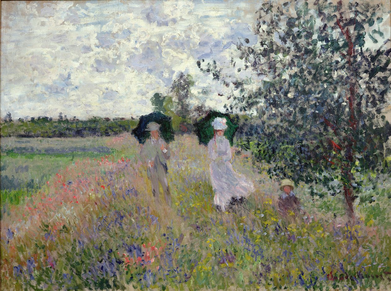 Spaziergang bei Argenteuil von Claude Monet