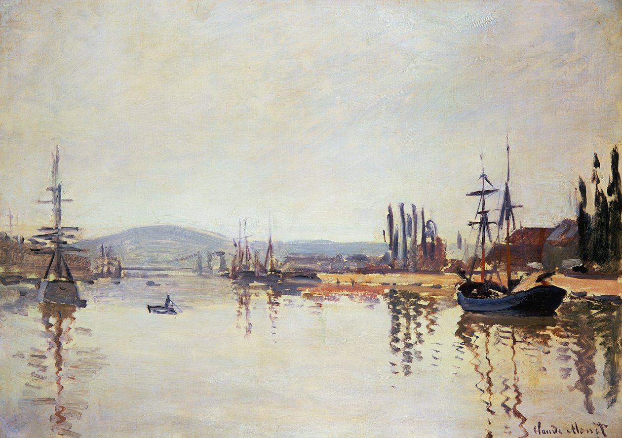 Die Seine unterhalb von Rouen von Claude Monet