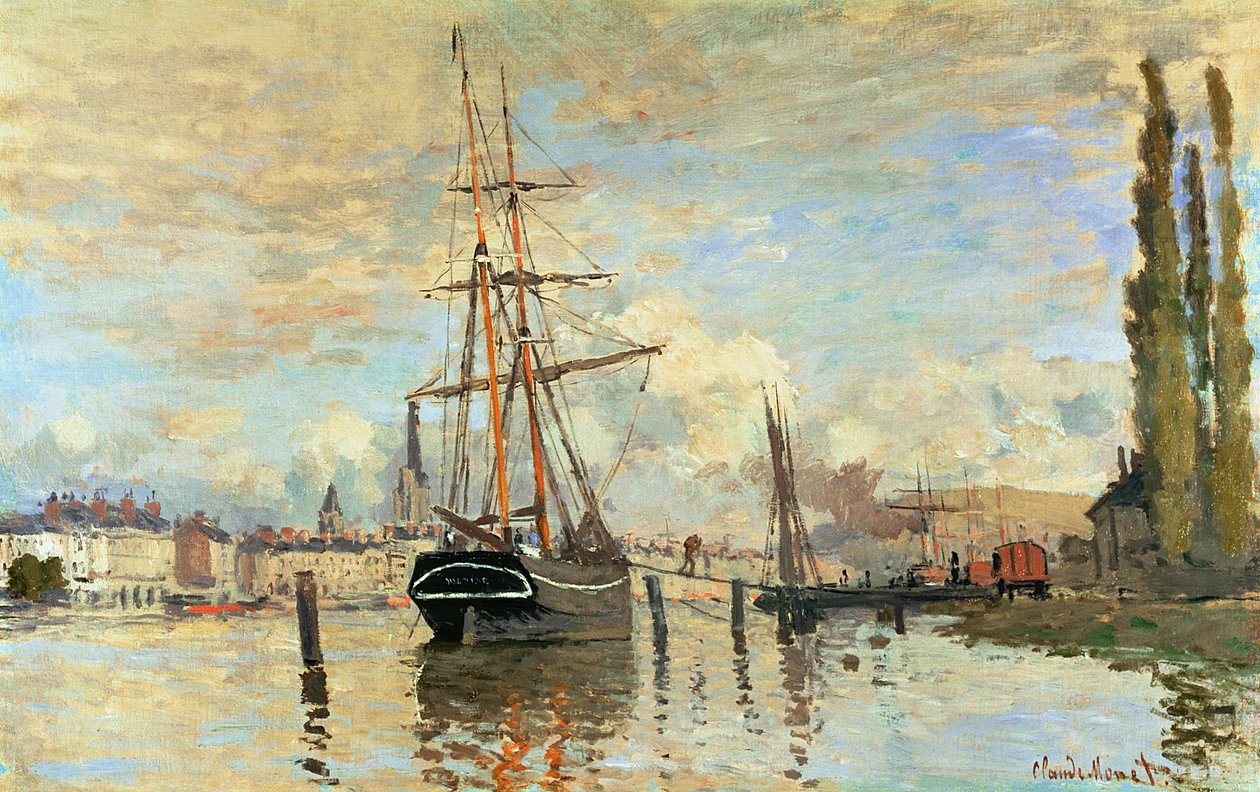 Die Seine in Rouen von Claude Monet