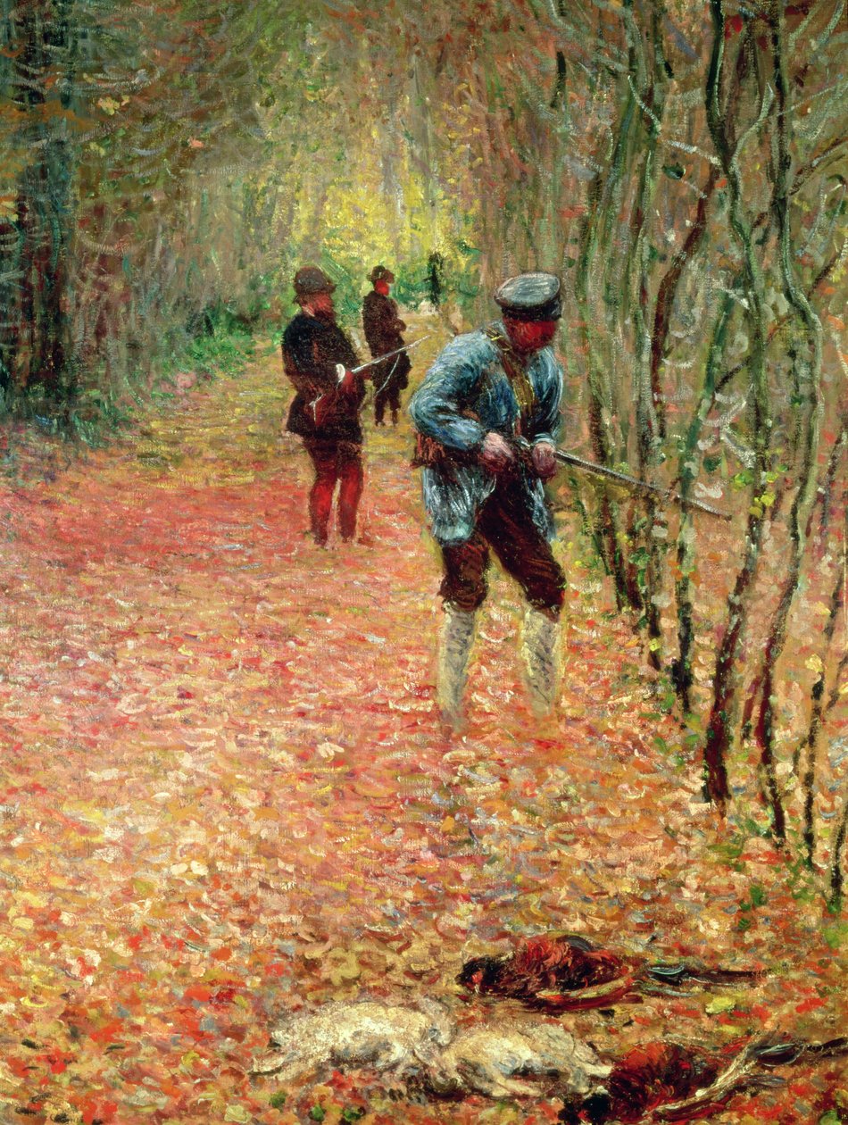 Die Jagd, 1876 (Detail) von Claude Monet