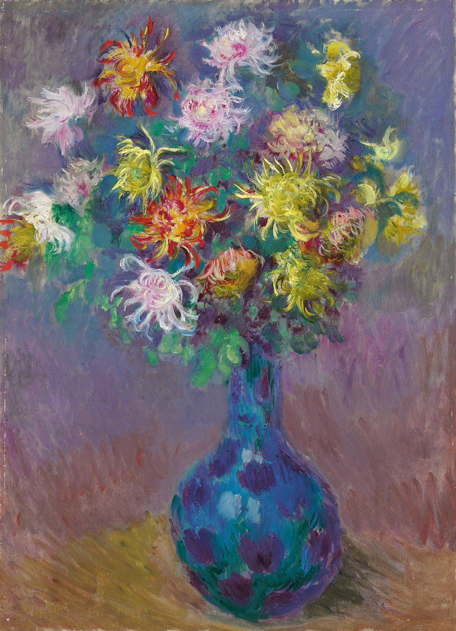 Vase mit Chrysanthemen von Claude Monet