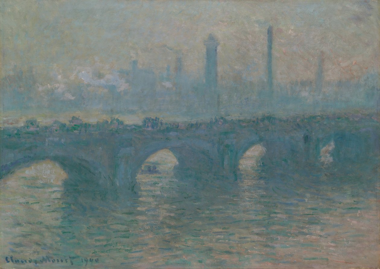 Waterloo-Brücke, graues Wetter, 1900 von Claude Monet