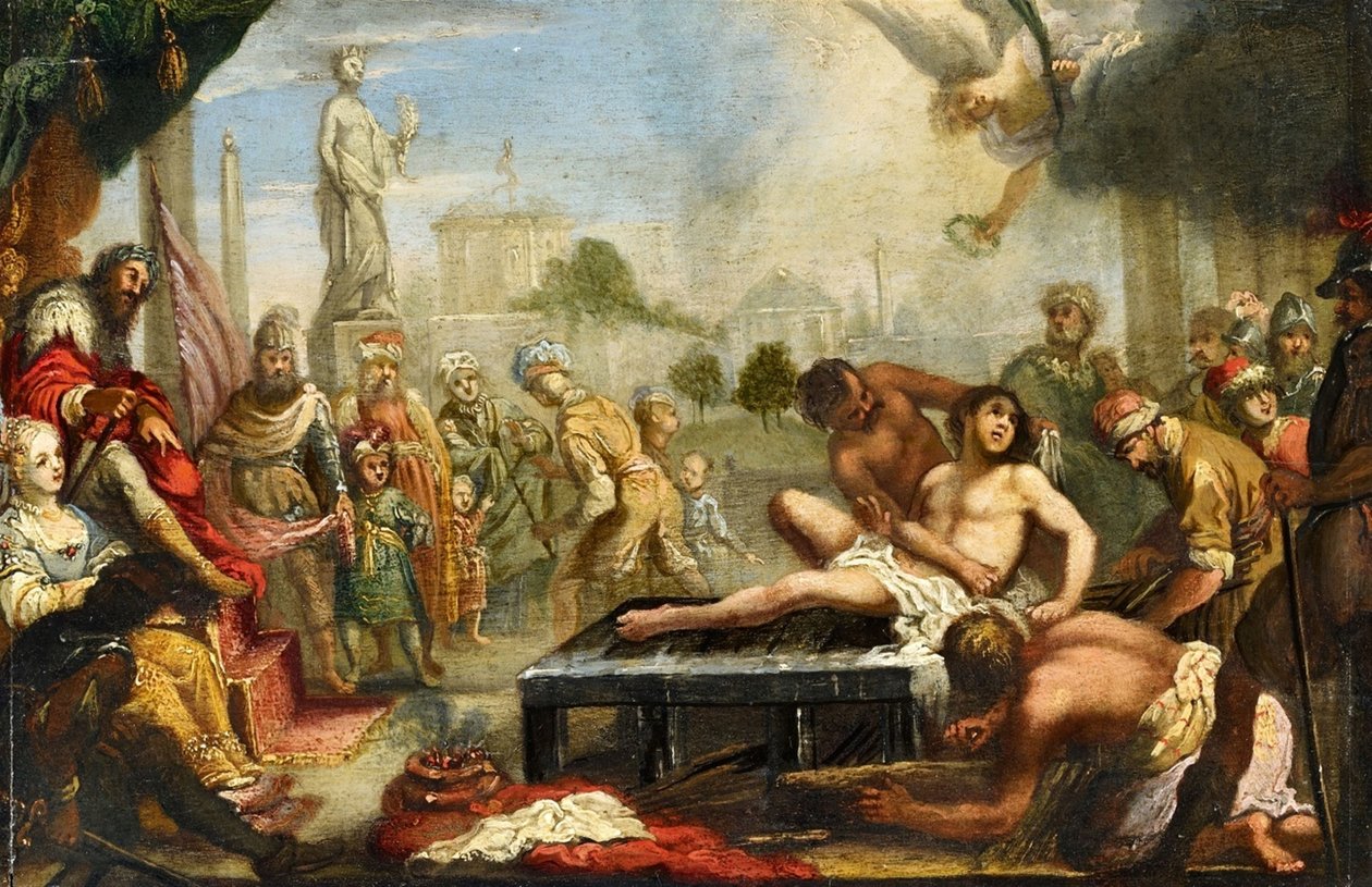 Das Martyrium des Heiligen Laurentius von Claude Vignon