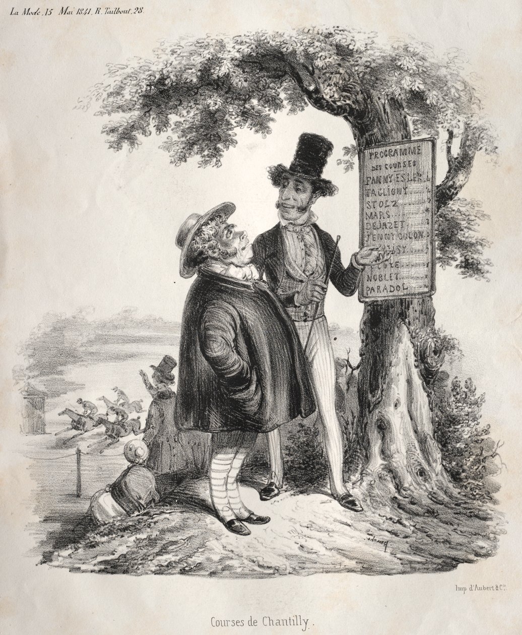 Rennen von Chantilly von Clémente Pruche