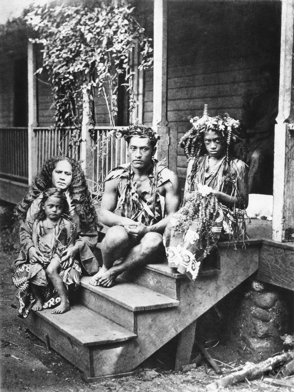 Tahitianische Familie, Illustration aus 