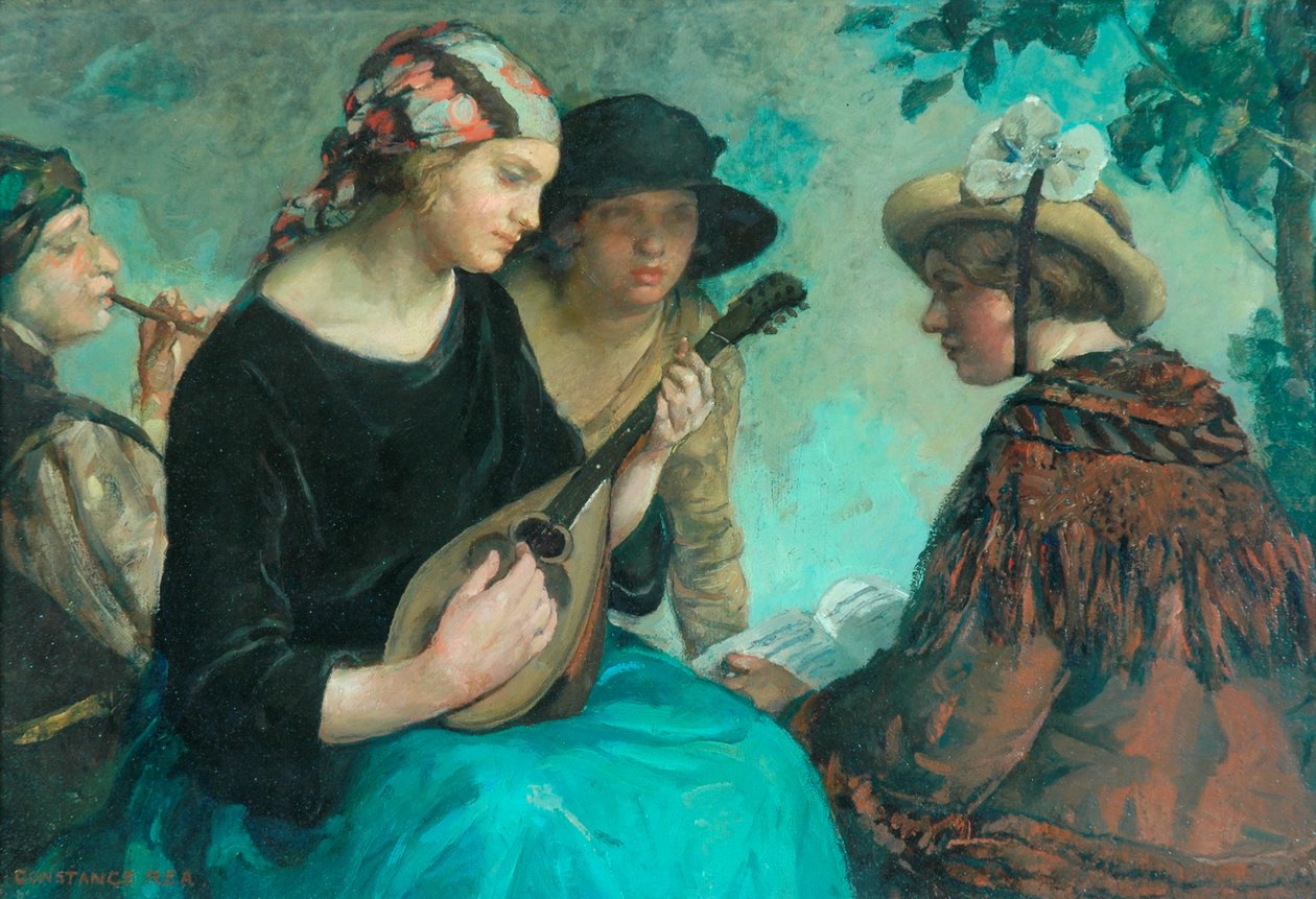 Mädchen mit Mandoline von Constance Rea