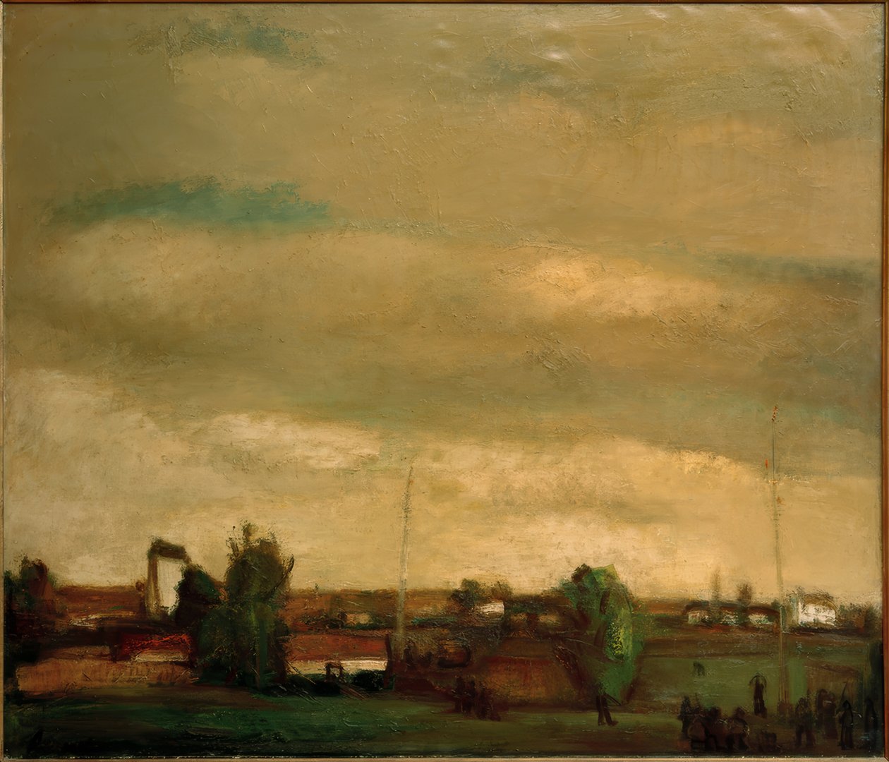 Dorf und Bogenschießen von Constant Permeke
