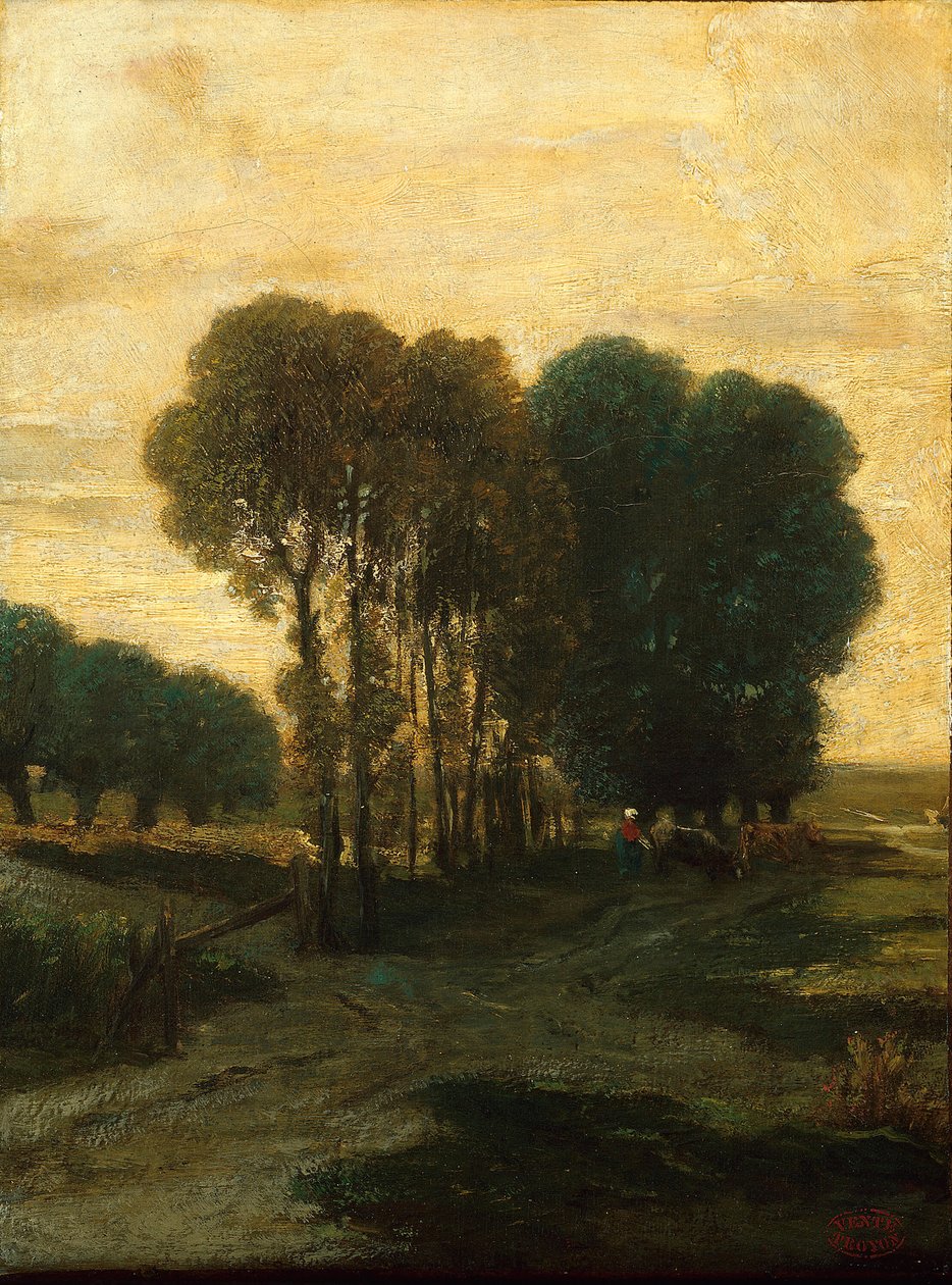 Ein Baumklumpen, ca. 1860 von Constant Troyon