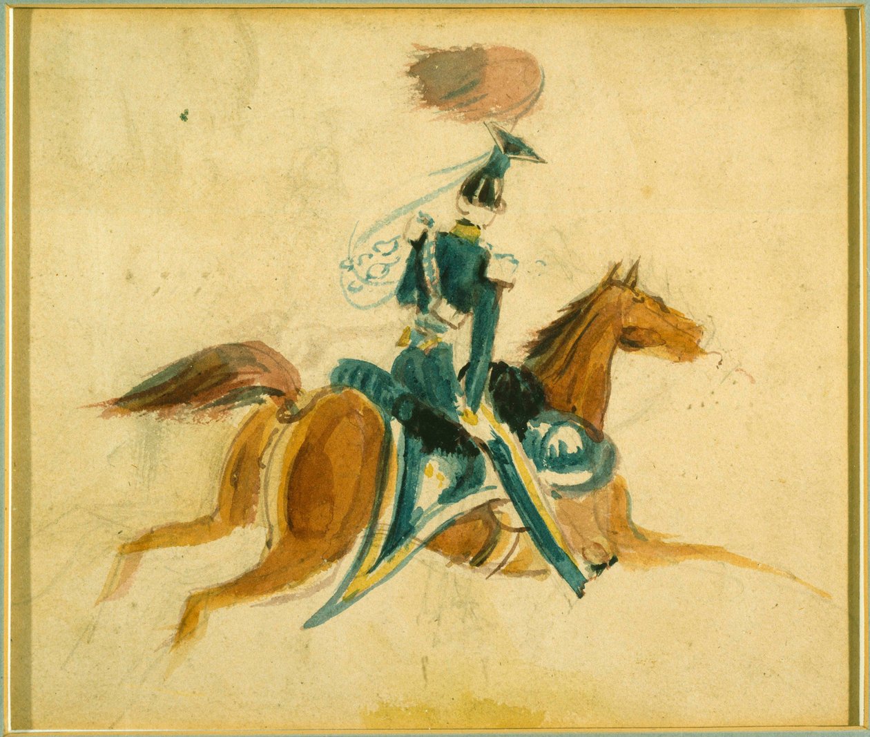 Mann zu Pferd von Constantin Guys