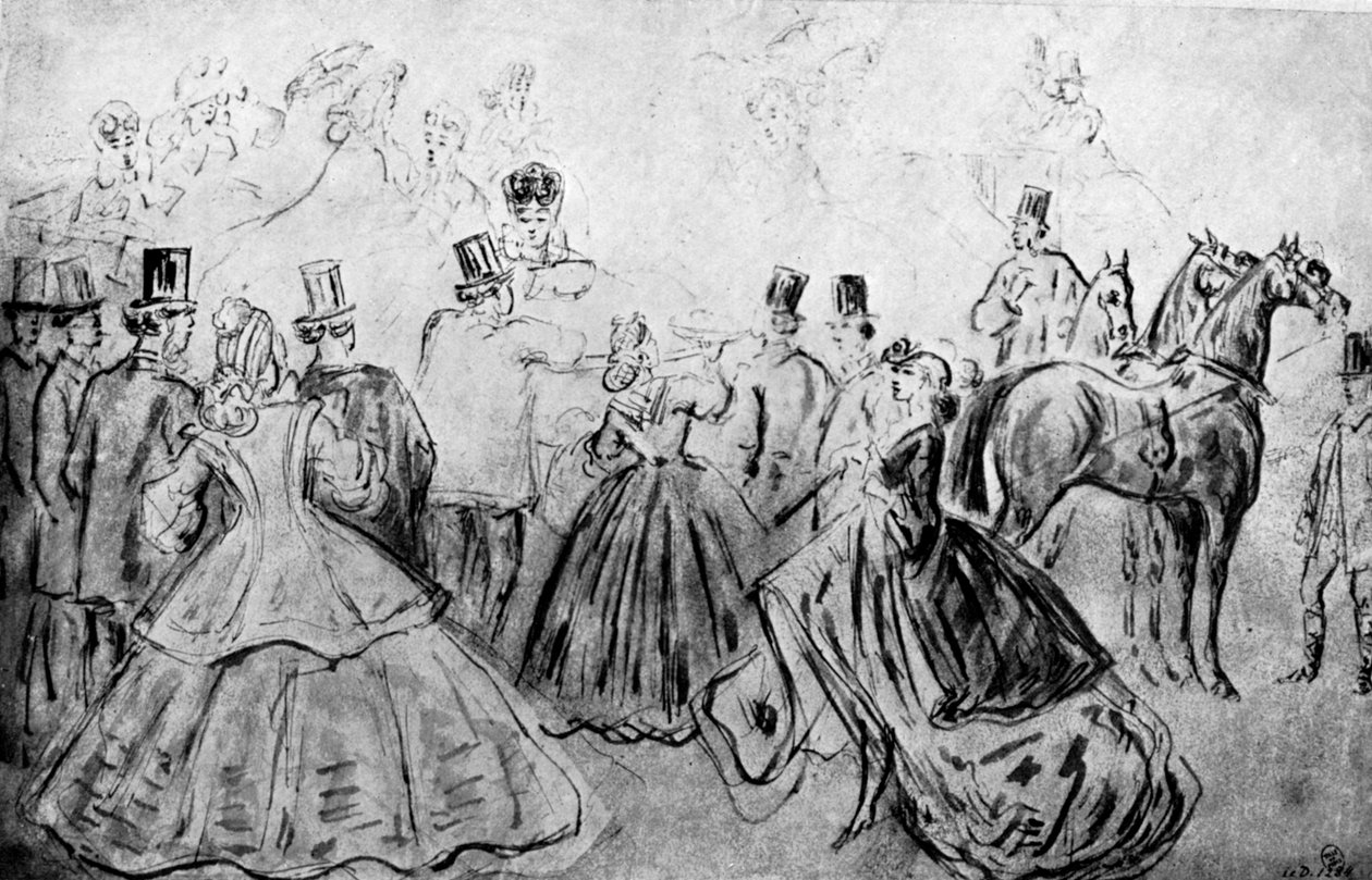 Die Promenade, 19. Jahrhundert, 1930 von Constantin Guys