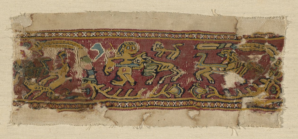 Fragment eines Randes von Coptic