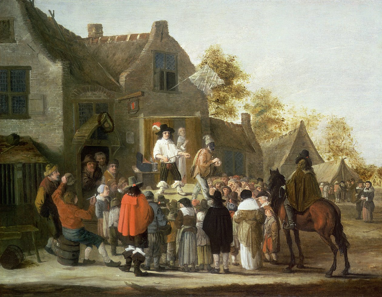 Schauspieler auf einem Dorffest von Cornelis Beelt