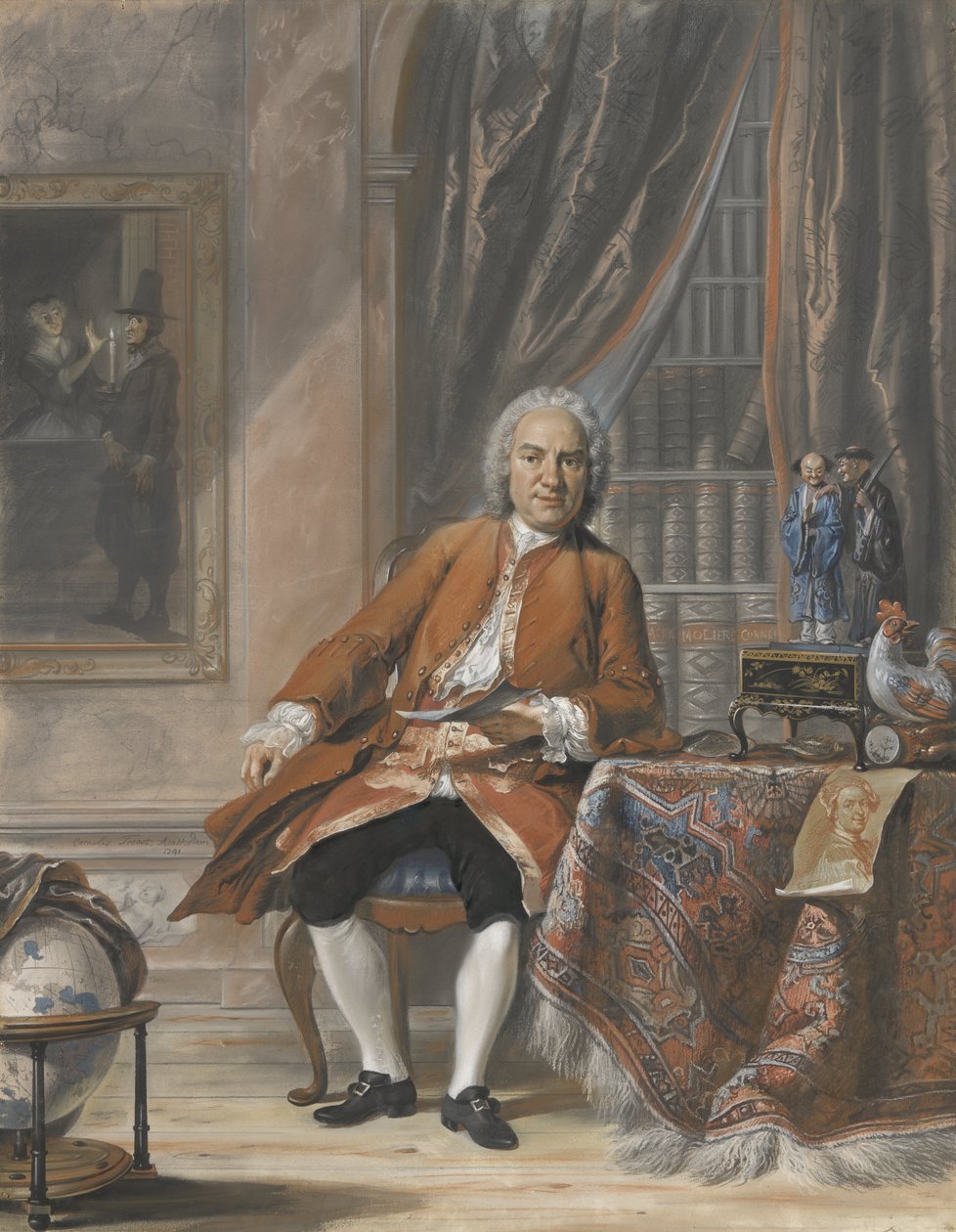 Porträt von Joan Jacob Mauricius, Generalgouverneur von Suriname, 1741 von Cornelis Troost