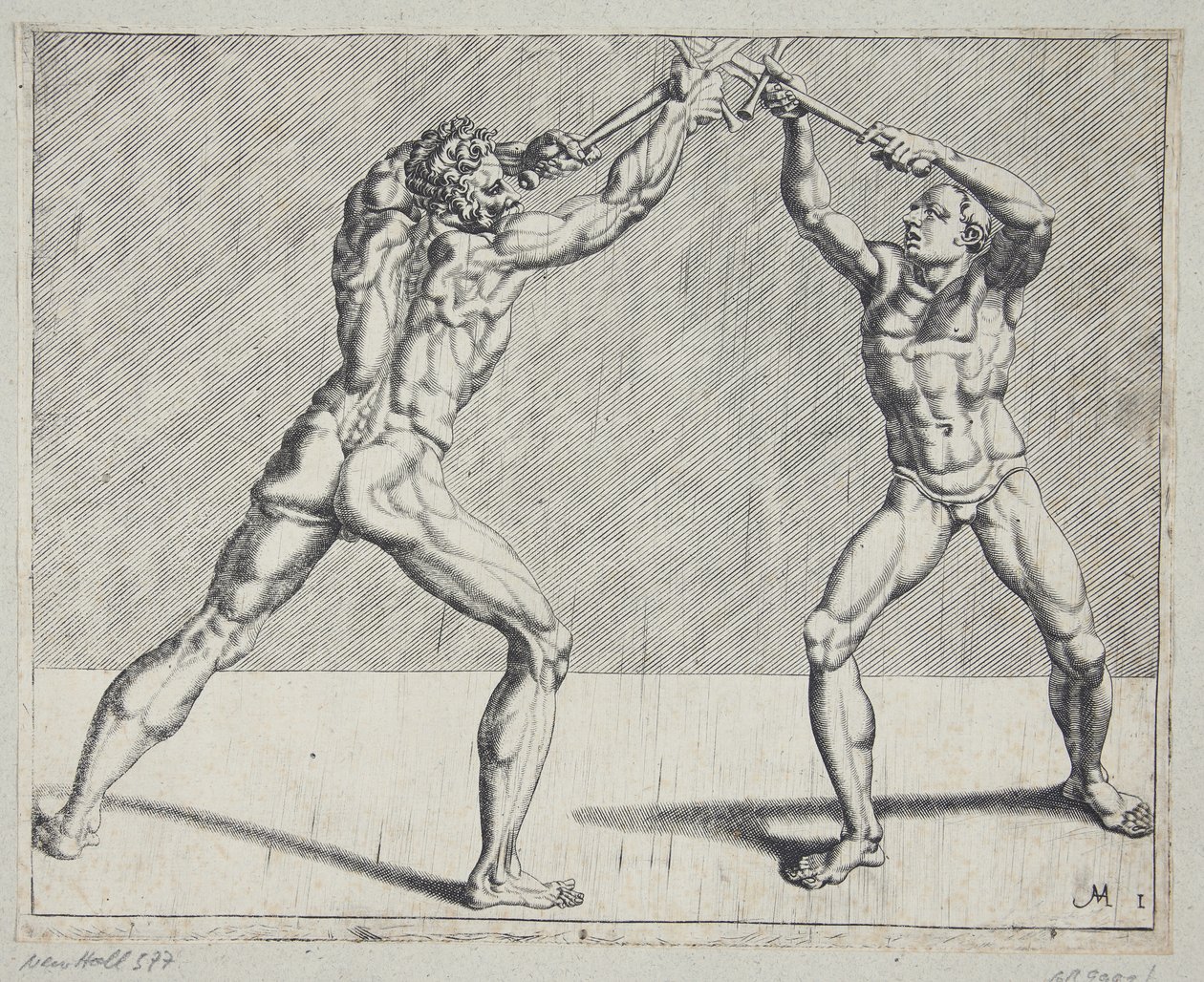 Zwei Fechter von Cornelis Bos