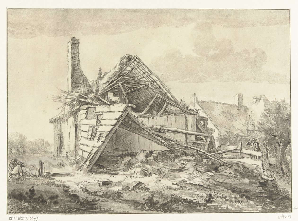 Verfallenes Bauernhaus von Cornelis Brouwer